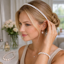 Last inn bildet i Galleri-visningsprogrammet, Hårbøyle i ekte ferskvannsperlrer