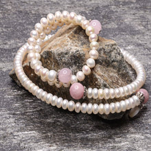 Last inn bildet i Galleri-visningsprogrammet, Halsring og armbånd i ekte perler