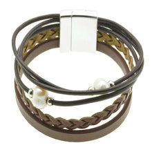 Last inn bildet i Galleri-visningsprogrammet, Armbånd med Tøy og Ekte Ferskvannsperler